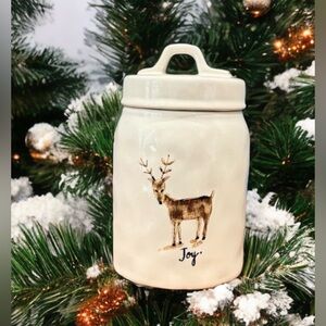 Rae Dunn JOY deer Christmas canister OG NWT RARE FIND!